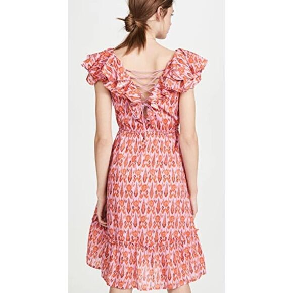 Figue Tahlia Ruffle Flutter Sleeve High-Low Dress NWT Sz. S - Picture 3 of 11